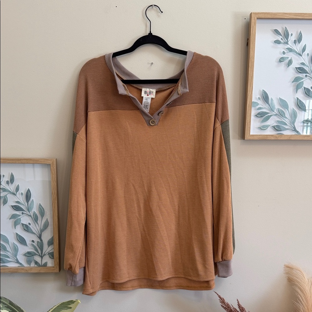 BiBi Color-block Knit Top